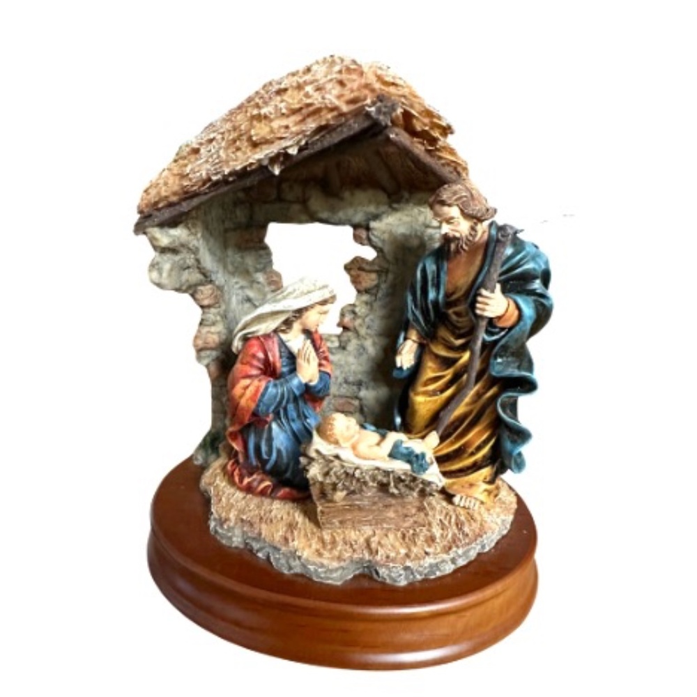 San Francisco Music Box Co. Nativity Scene – Plays O Little Town of Bethlehem